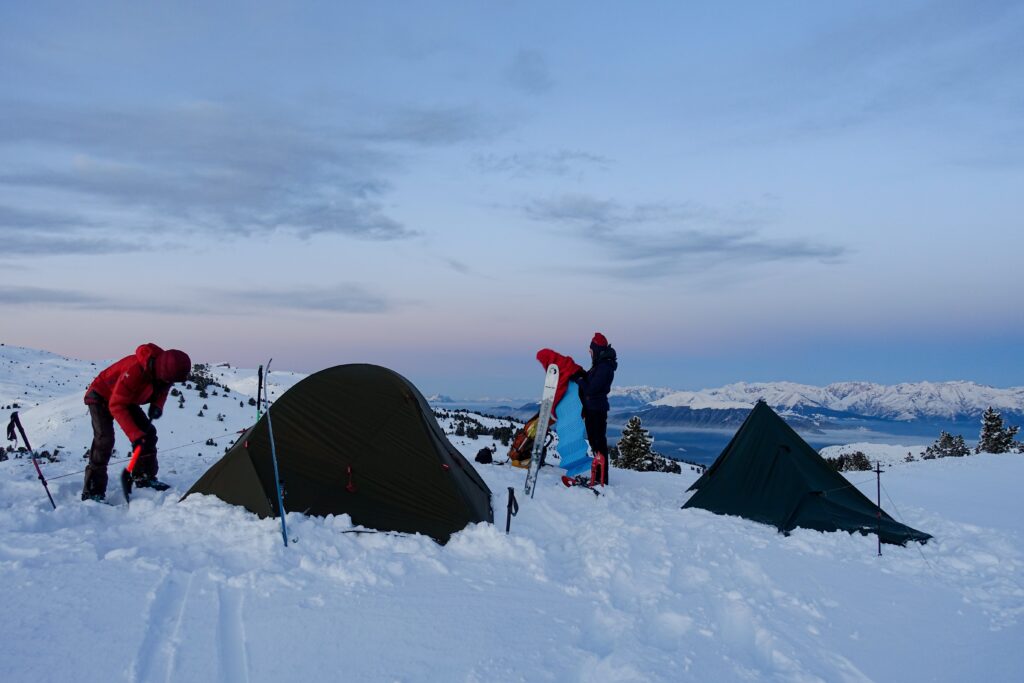 Randonnée-bivouac dans le Vercors en hiver