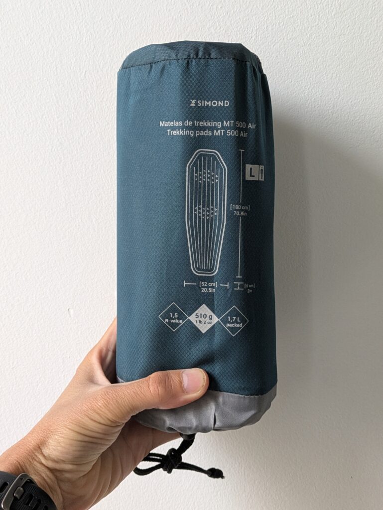Simond MT500 (matelas) en conditions réelles