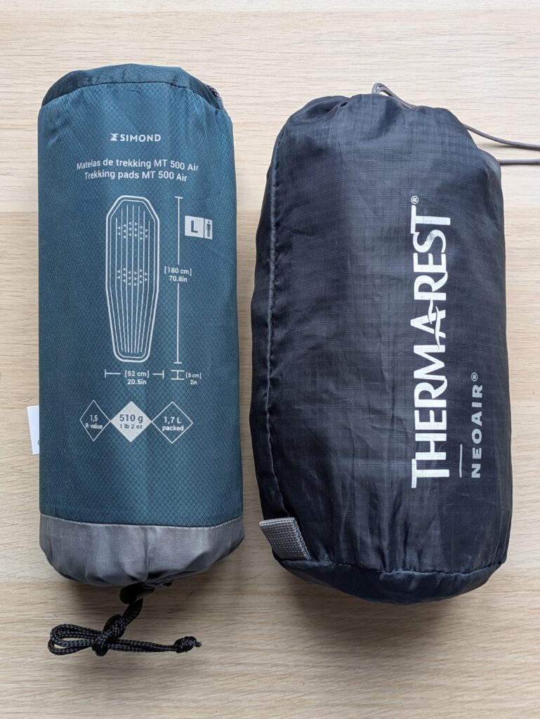 Simond MT500 (matelas) en conditions réelles