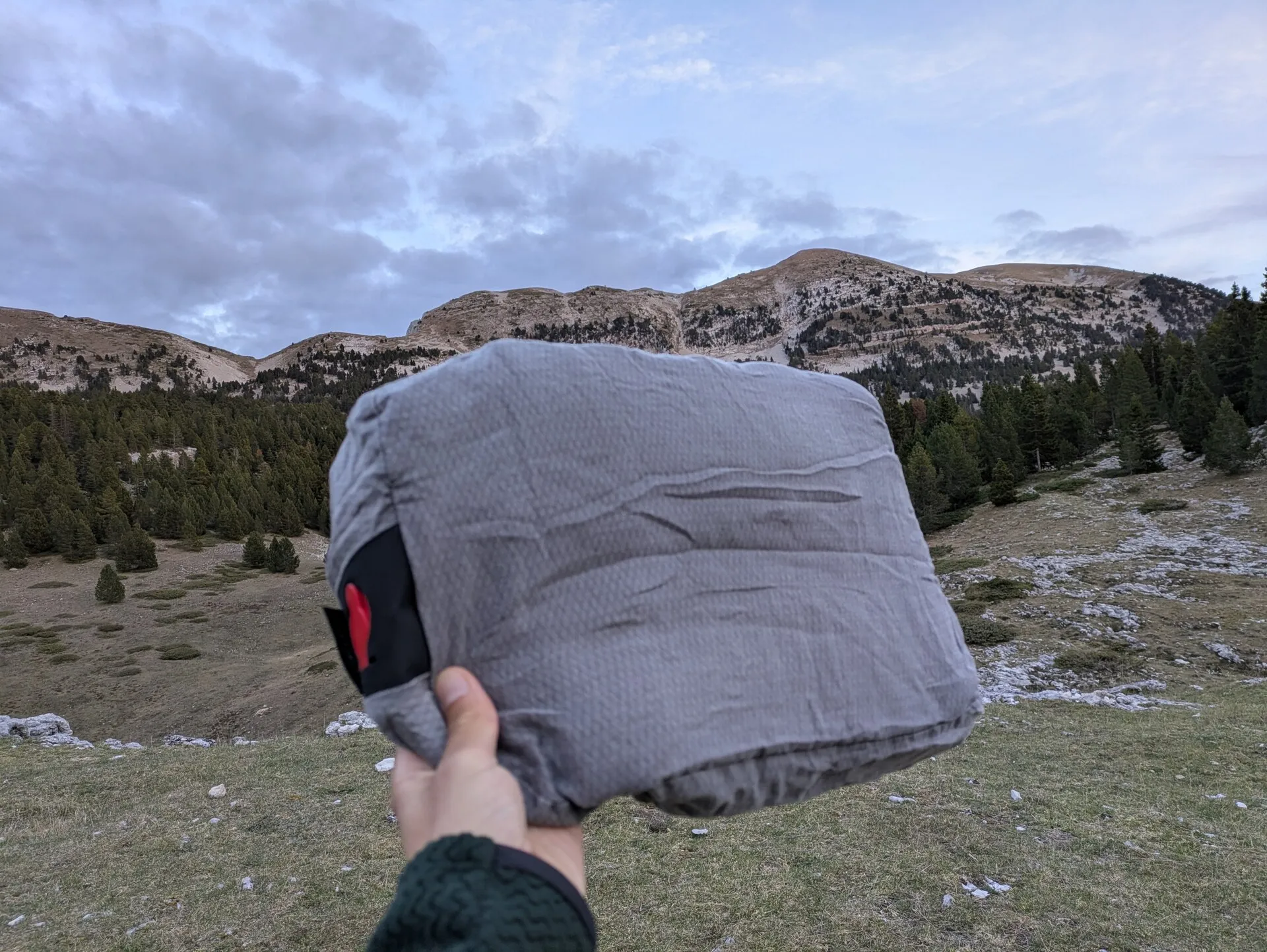 Forclaz MT500 (oreiller), photographié pendant notre test